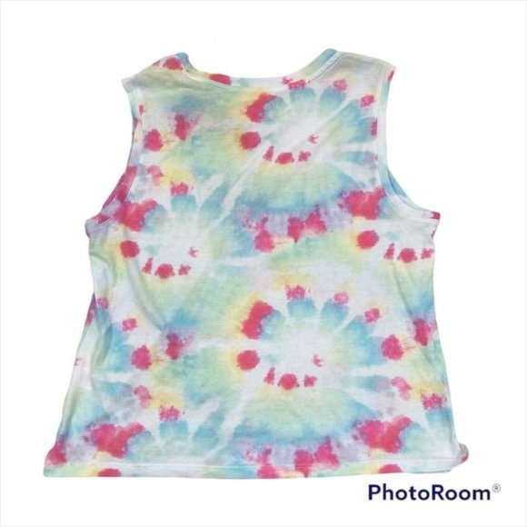 New with Tags Rae Dunn “Be Kind” Tie Dyed Muscle Shirt Size Medium - Picture 7 of 8